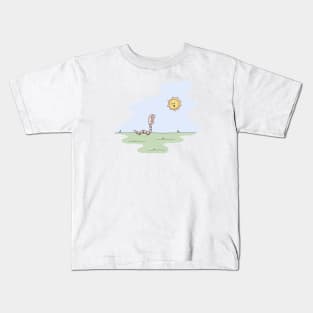 Worm Saluting the Sun (Black Books) Kids T-Shirt